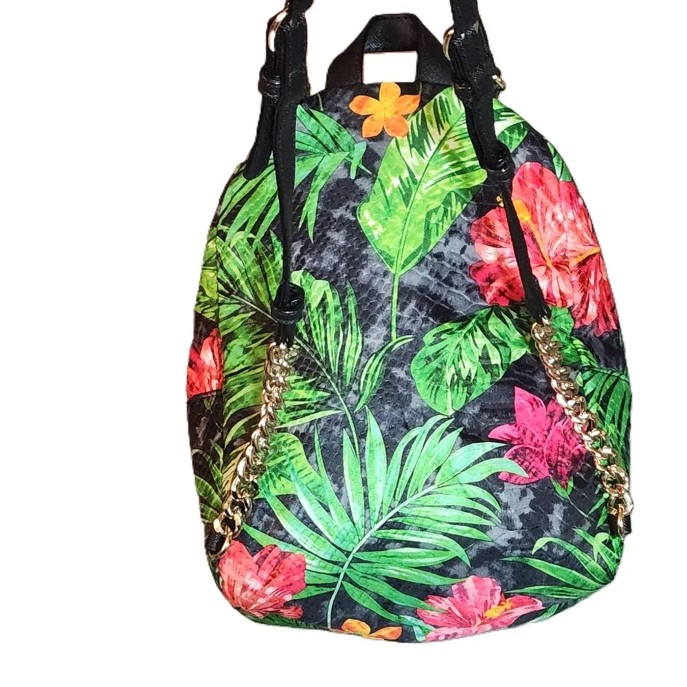 Victoria's Secret Multicolor Tropical Floral Mini Backpack OS